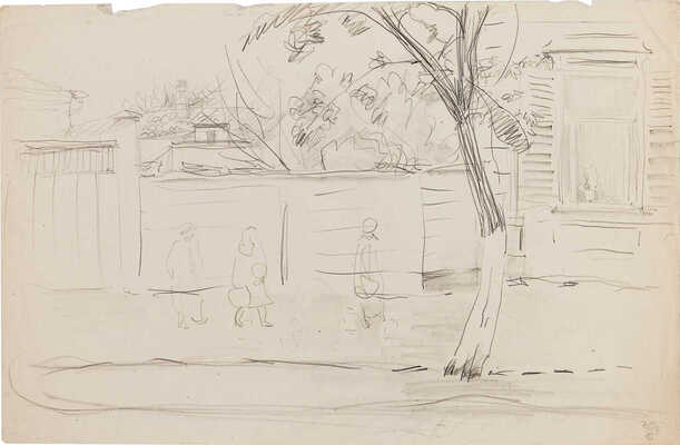 Митрохин Дмитрий Исидорович. Ленинград. Двор на Пушкарской